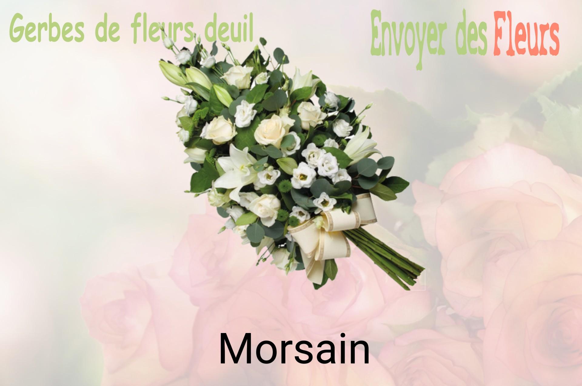 Gerbe de fleurs de deuil livrée à Morsain